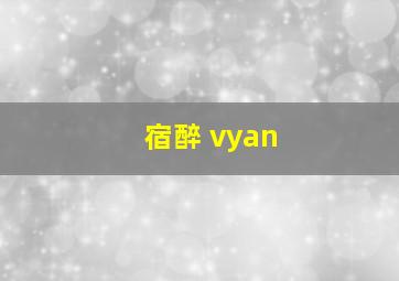 宿醉 vyan